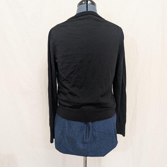 J.Crew Black Merino Wool Twinset, Size XL - Picture 2 of 11